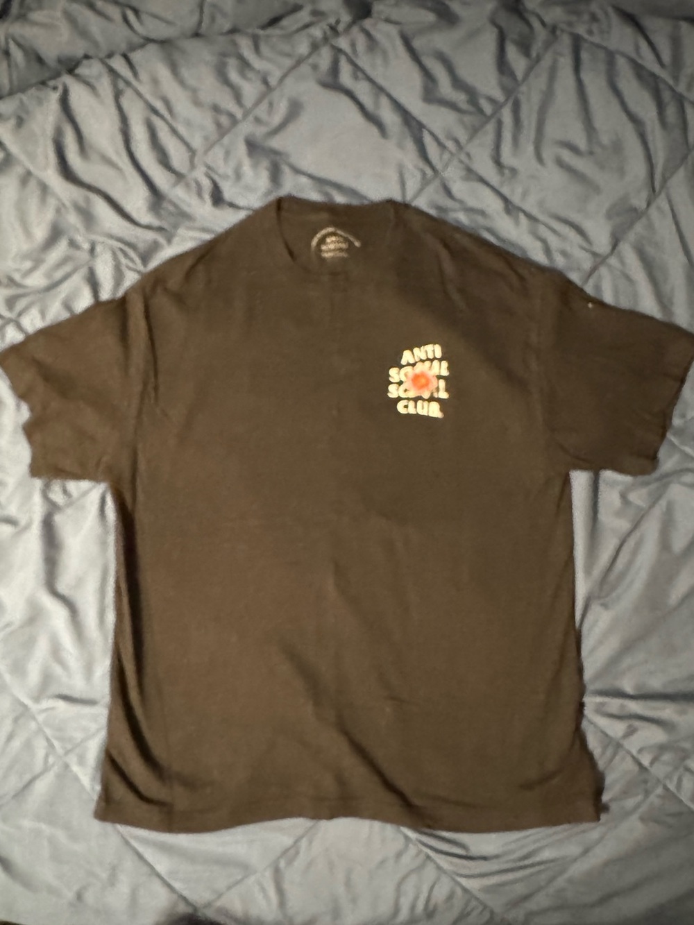 Anti Social Social Club Black Tee with Multicolor Logo